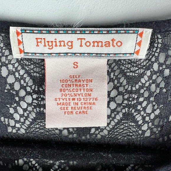 Flying Tomato Black Lace Top - Picture 3 of 9